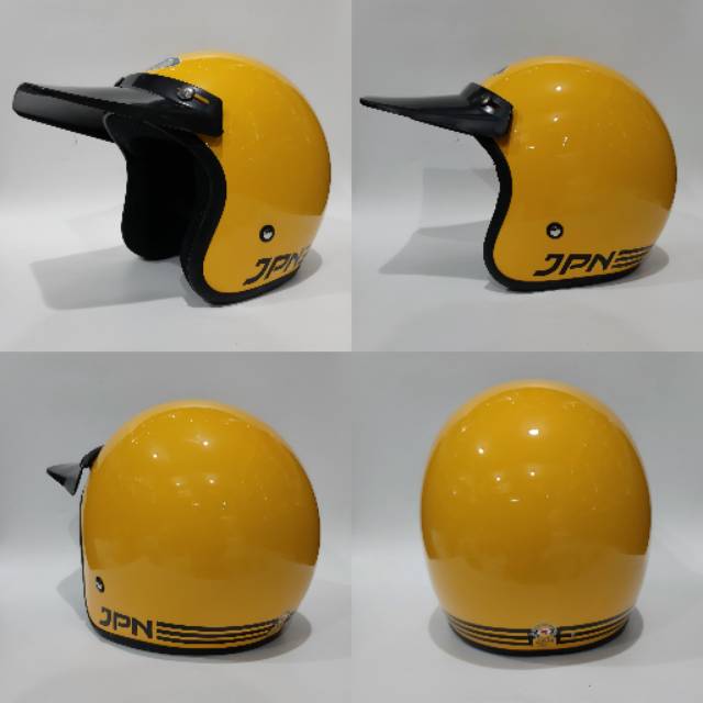 Helm Jpn Retro Arc Kuning Golkar Gloss pet panjang