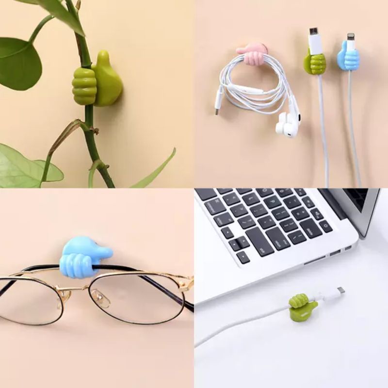 Gantungan Kabel Multifungsi Bentuk Tangan Cute Cable Organizer Clips Wire Cord