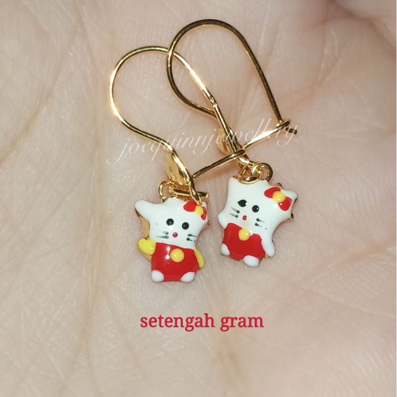 anting hello kitty hi emas muda