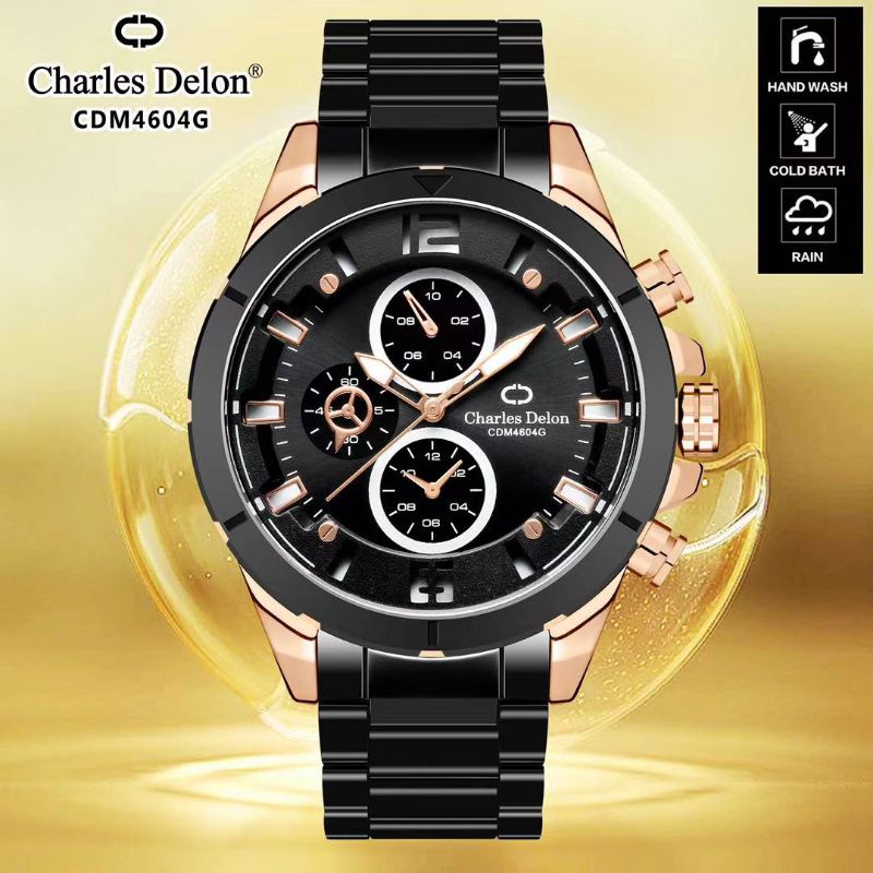 jam tangan Charles delon Rante cowok original waterproof by zellshop