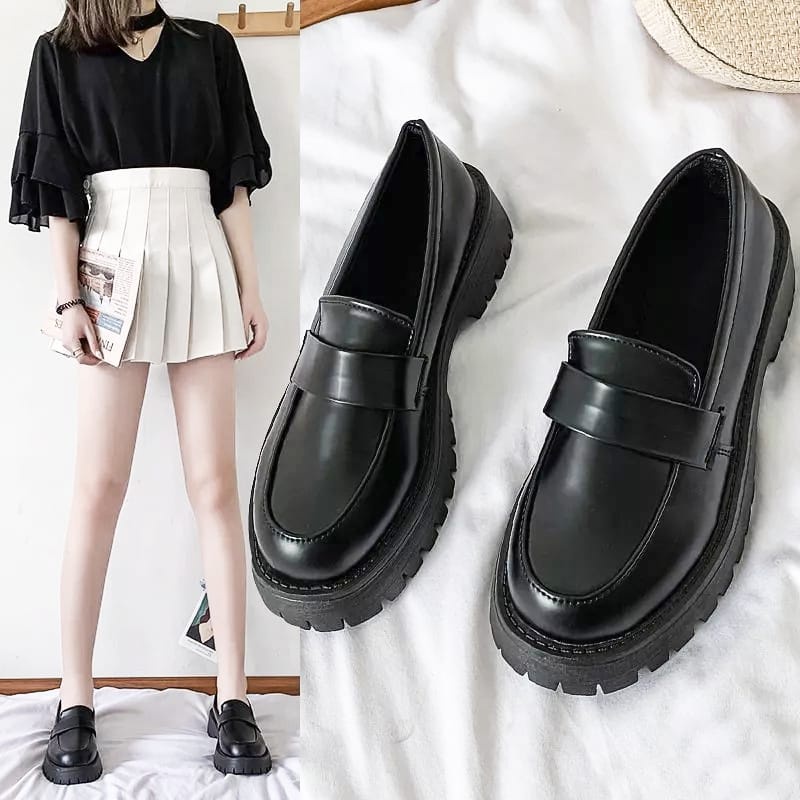 SEPATU KERJA WANITA LOAFERS NEW FASHION STYLE KOREA PREMIUM WR 09