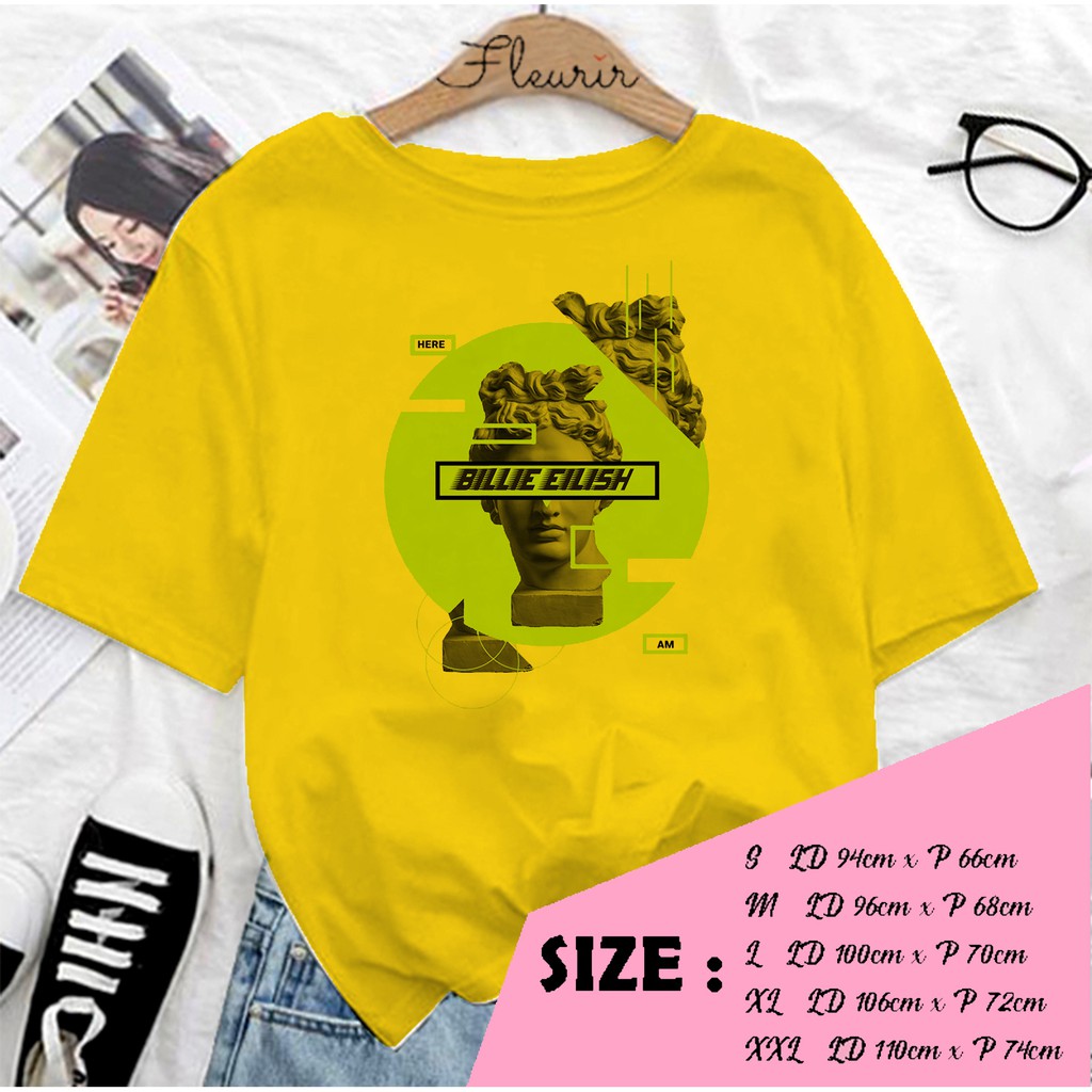 FLEURIR - KAOS UNISEX BILLIE EILISH 1 DEWASA LENGAN PENDEK TEE UNISEX