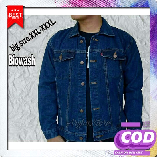 Denim Off White Mirror / Jaket Denim Off White Import / Denim Off White Mirror / Jaket Pria Import J