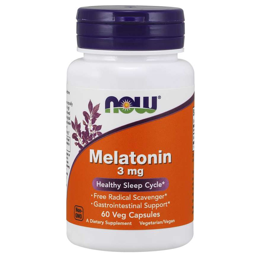 Now Foods Melatonin 3 mg 60 VegCaps ORI USA Now Melatonin 3 MG