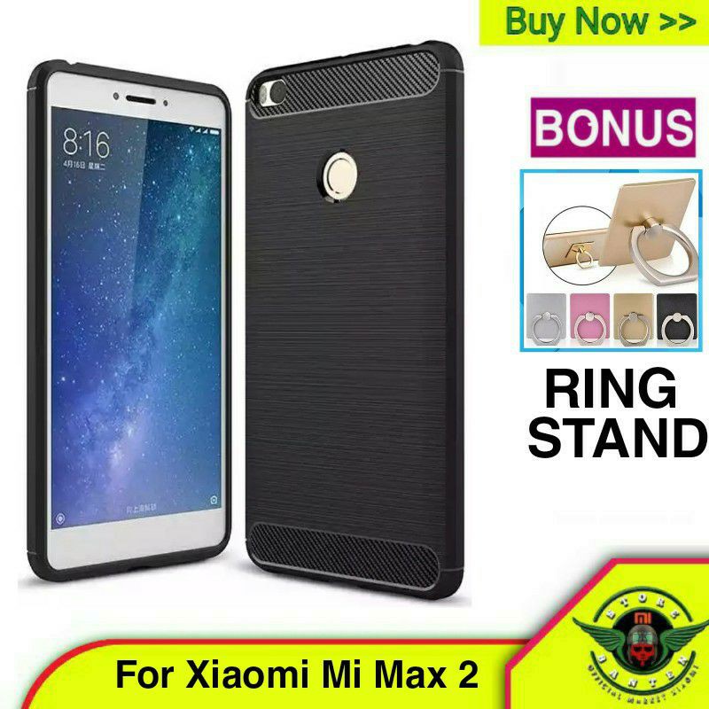 Case Carbon Xiaomi Mi Max 2 - Softcase Tpu Armor Knock Anti Crack Iron Robot Kesing Mi Max2 Original