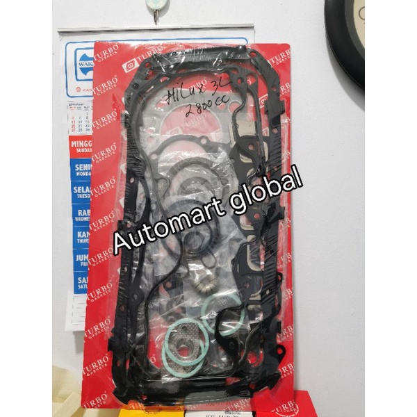 packing set komplit toyota hilux 3L 3L-T 2800cc