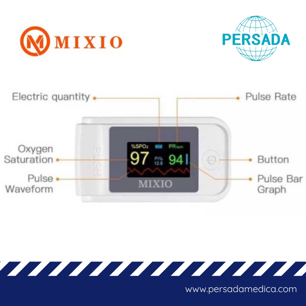 Promo MIXIO Oximeter pulse Oxymeter Fingertip Pulse SPO2 PRbpm LK89