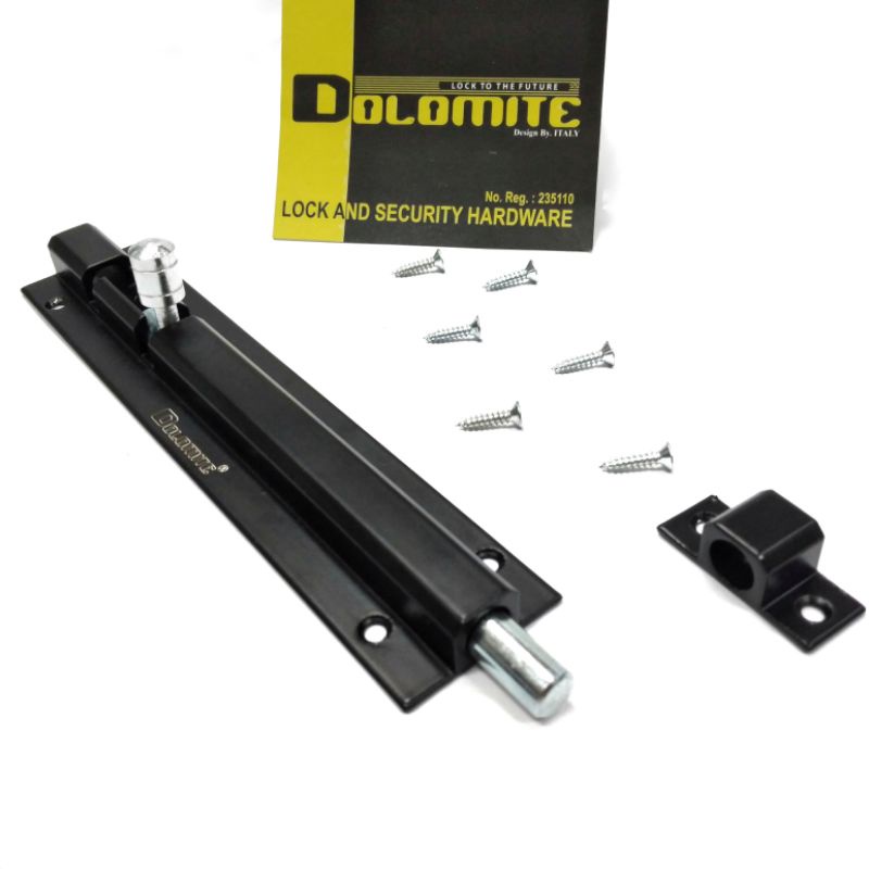 Grendel slot pintu 6inch dolomite warna black