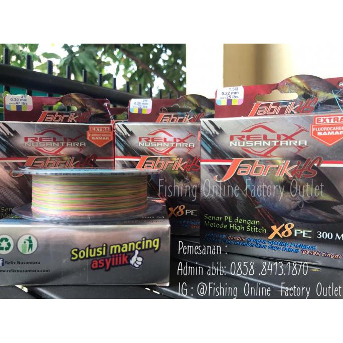 Senar Pe 4 Dan Pe 6 Jabrik Hs X-8 By Relix Nusantara
