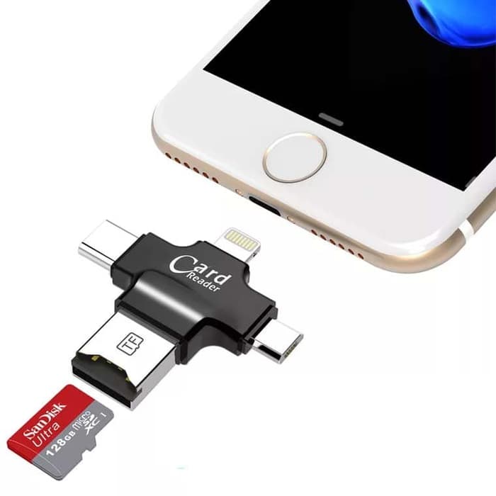 Card Reader OTG USB 4in1 support Type C Micro USB Micro SD Card