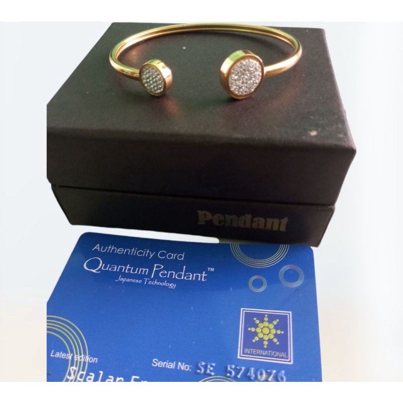 Gelang Quantum Pendant Kristal Gold