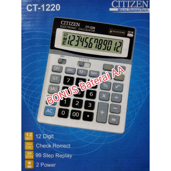

Kalkulator Citizen CT-1220