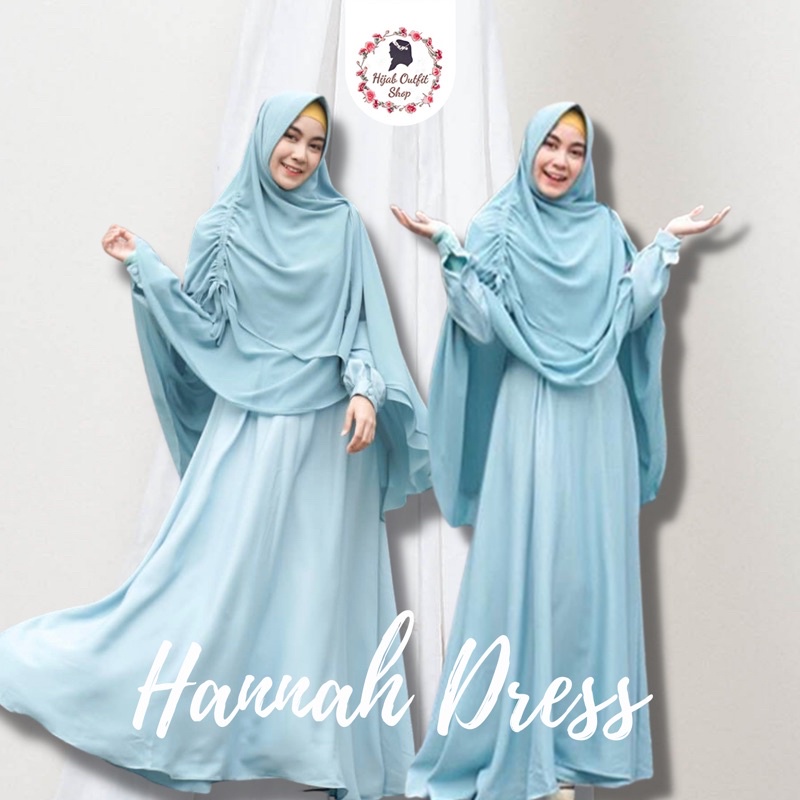 HANNAH DRESS/ gamis polos