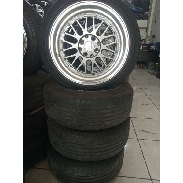 Bbs LM ring 16 lebar 75/85 pcd 4x100/114 ET30 Ban accelera octa 195 50 r16 cocok brio freed mobilio 