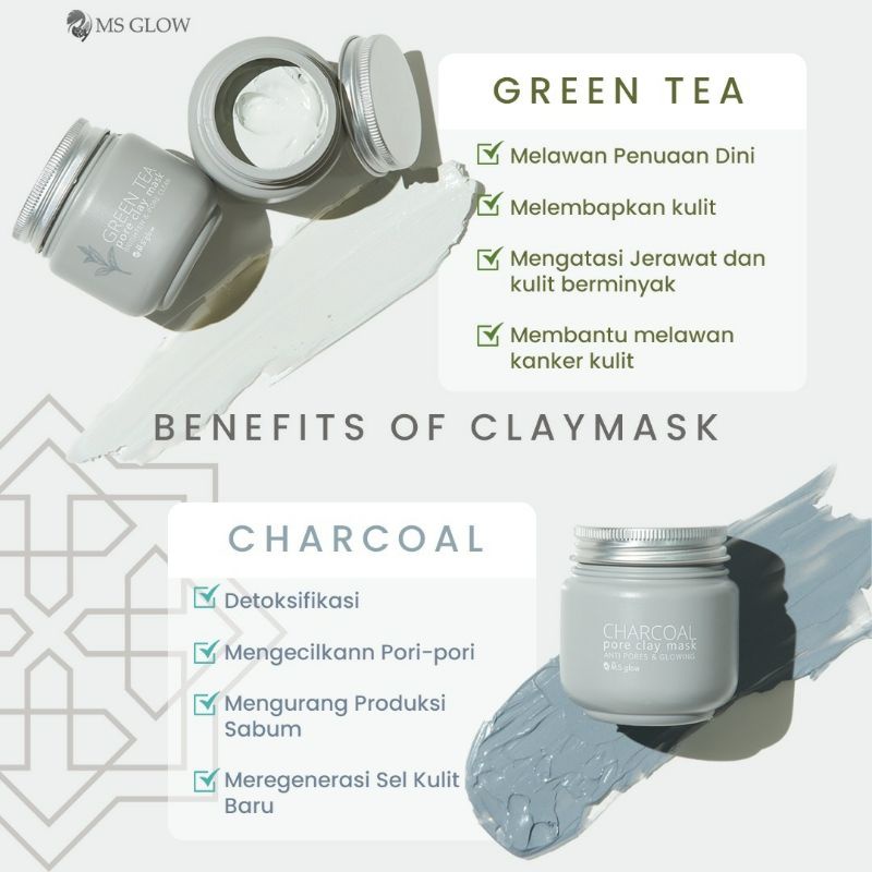 clay mask ms glow original 100%