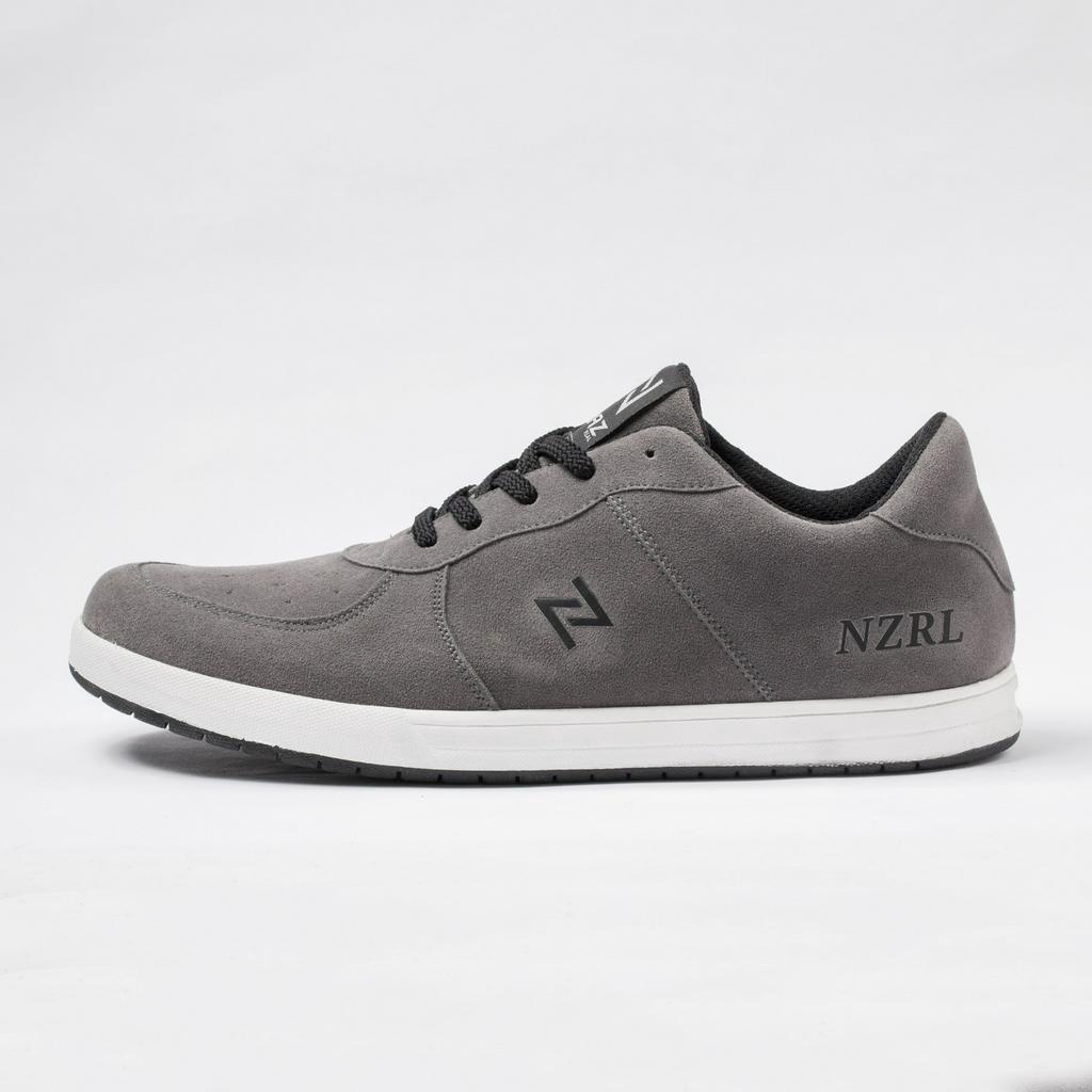 Sepatu Sneakers Pria Naz Bosley Grey Casual Shoes Original Hangout Travelling Kerja Trendi New