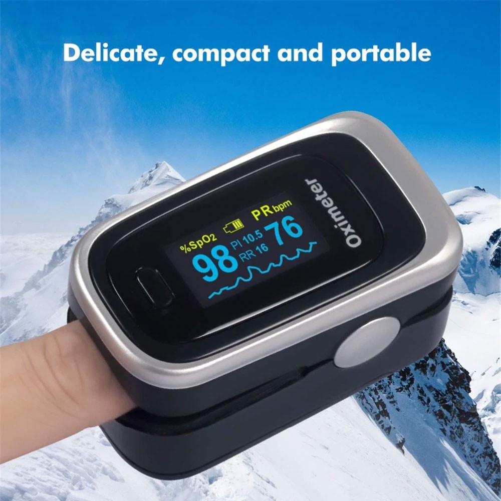 BAYAR DI TEMPAT Alat Pengukur Detak Jantung Fingertip Pulse Oximeter Sleep Monitor - Golden