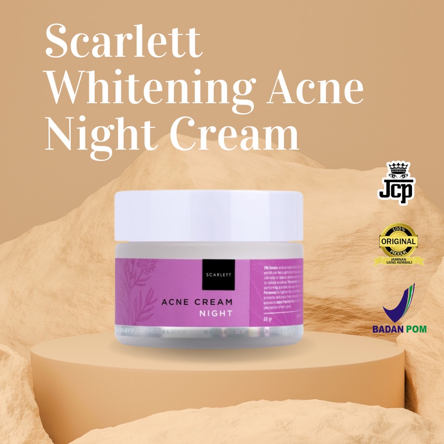 SCARLETT Whitening Acne Night Cream 100% Original