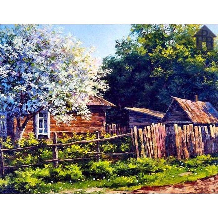 

Art / Diy - Set Melukis / Painting By Number Kit - Village 40X50Cm. Part-1 - Wodenhouse 6066