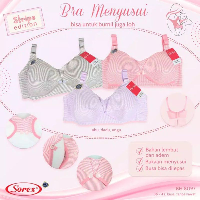 Sorex Bra Menyusui 8097 Nursing Bra Original