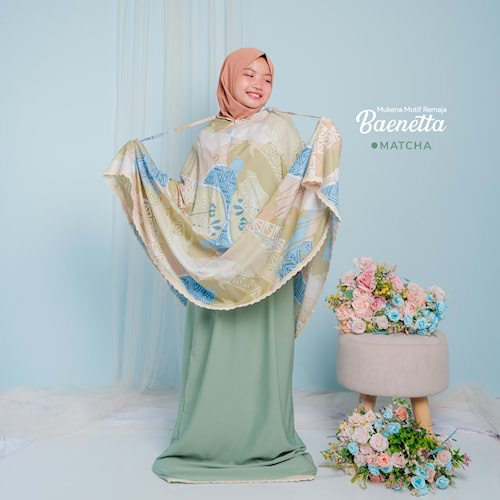 Mukena Mukenah Anak Tanggung Remaja Perempuan Usia Umur 8 9 10 11 12 13 14 15 Tahun Motif 2 in 1 Karakter Baenetta Couple Ibu Dan Anak