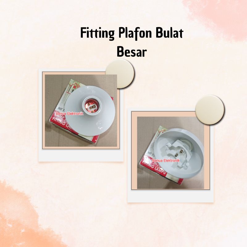 Promo Fitting Plafon Bulat BESAR / Fitting Lampu