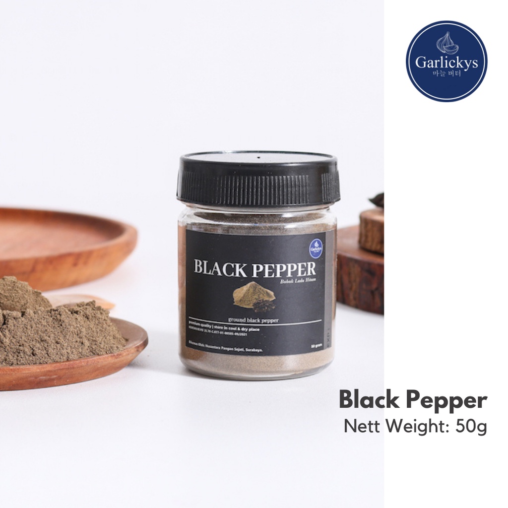 GARLICKYS Bumbu Dapur Lada Merica Bubuk Hitam Black Pepper Powder Ladaku Merica Lada Bumbu Dapur