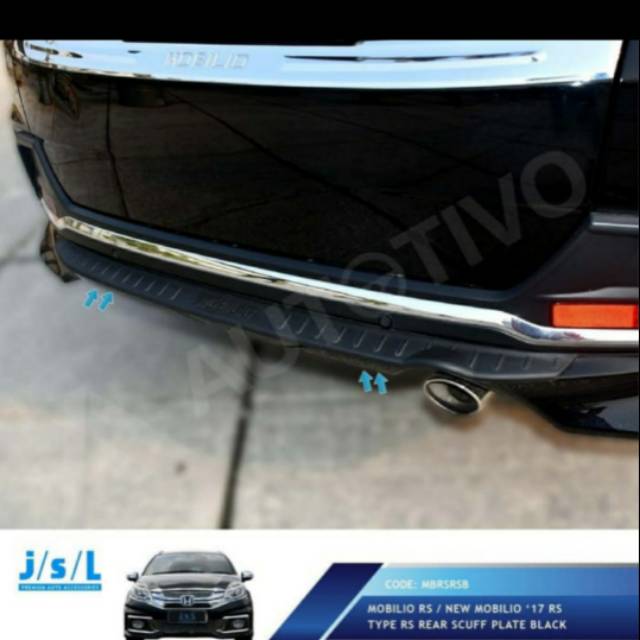 Sillplate belakang new Mobilio 2017/ rear scuff plate black jsl