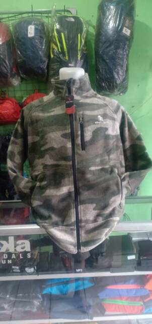 Jaket polar eleven army non hody sweater army elleven