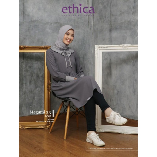 TUNIK ETHICA MEGUMI 23 TUNIK KEREN ADEM CANTIK TUNIK BERKUALITAS BAJU ATASAN MUSLIIMAH fashion muslim