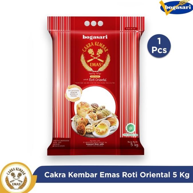 

Cakra kembar emas roti oriental 5kg, tepung protein tinggi u roti/kue