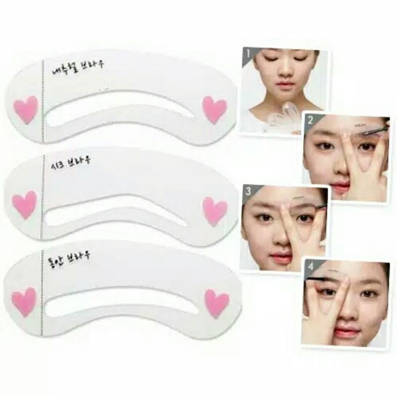 ⭐️ Jendela Kosmetik ⭐️ Cetakan Alis ( isi 3 pcs ) / Cetakan Alis Bentuk Alis / cetakan alis stempel 12