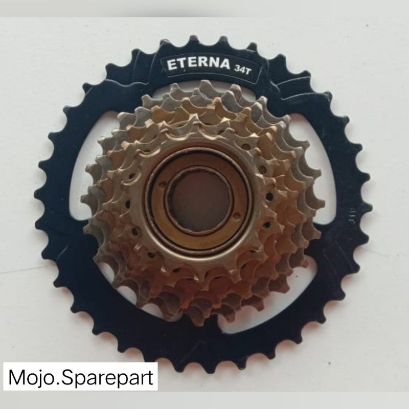 Sprocket 7 Speed Megarange 34T Drat Merk Eterna