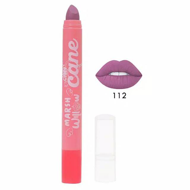 MARSHWILLOW Candy cane matte lip crayon red ver 112 by.natasha wilona, Lipstik