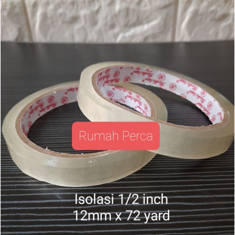 

Isolasi 1/2 inch (12mm x 72 yard) Selotip - Lakban