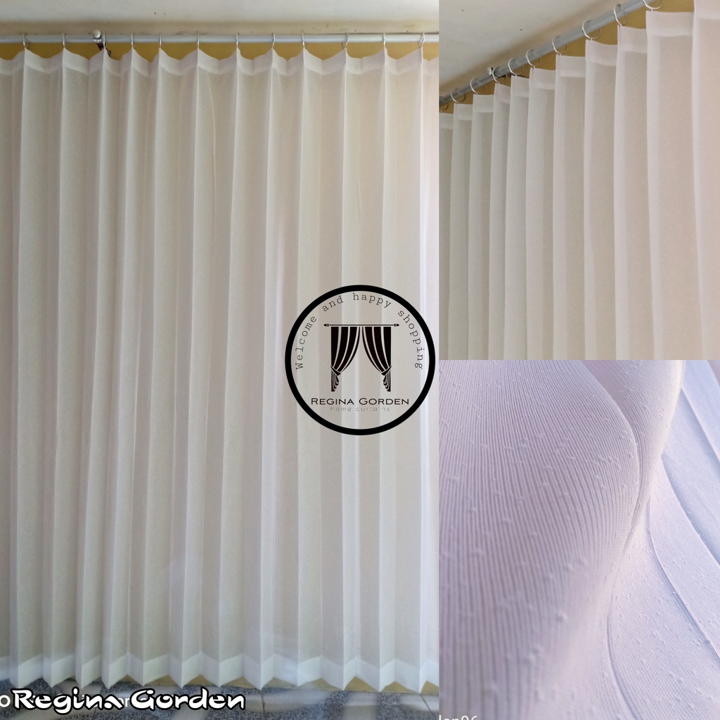 Vitras/Daleman gorden Polos Vitrase Gorden Gorden Siang Vitras Transparan Motif Salju