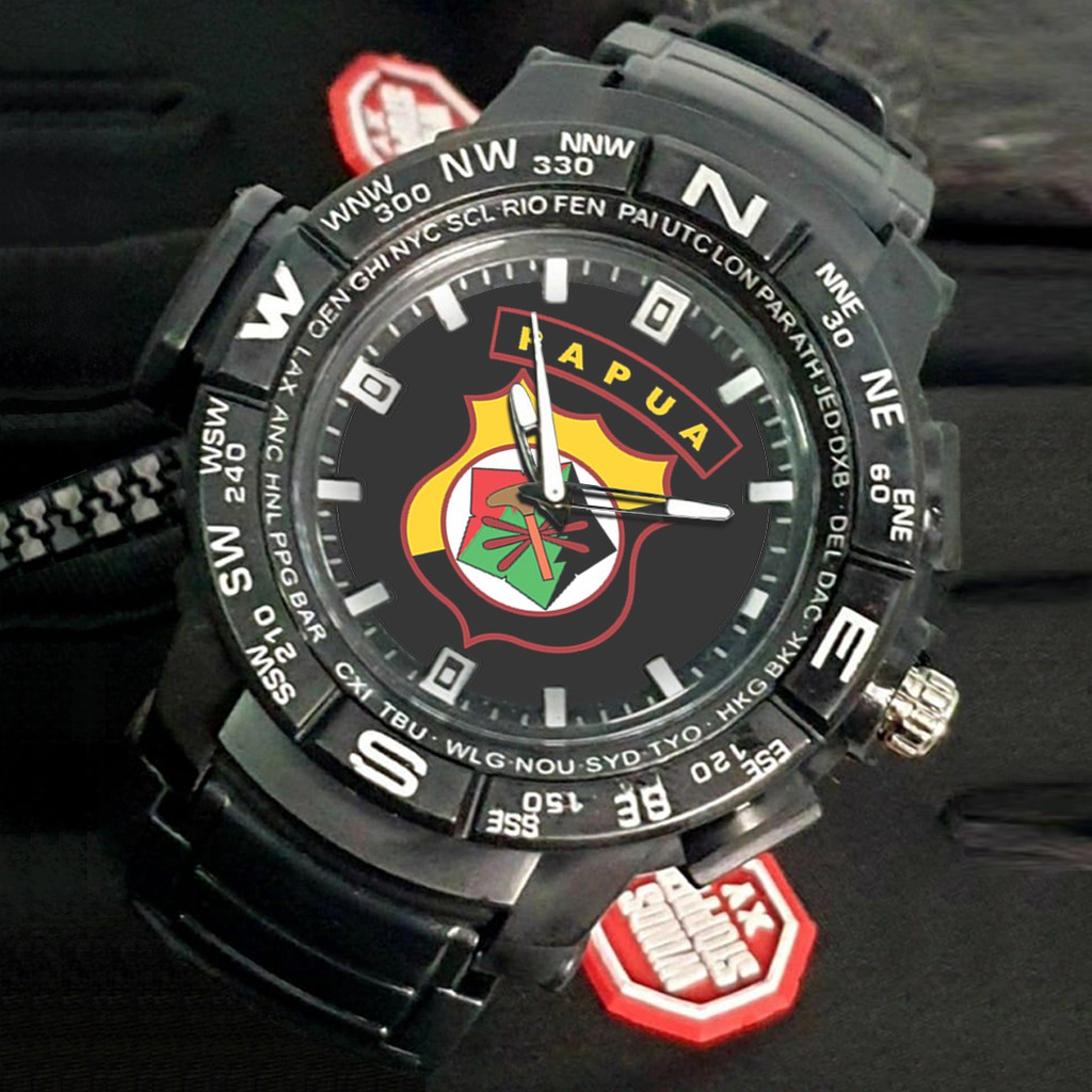 (EXCLUSIVE) Jam Tangan POLDA PAPUA Sport Bagus