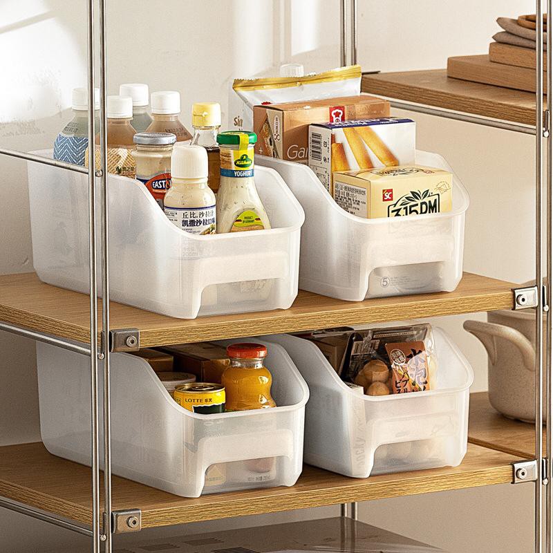 Frosted Storage Cabinet Shelf Organiser