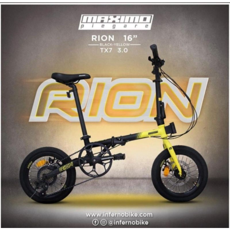 Sepeda Lipat 16" Maximo tx7 3.0 new steel 7speed