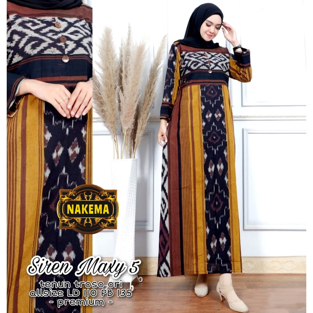 dress siren maxy tenun troso ori
