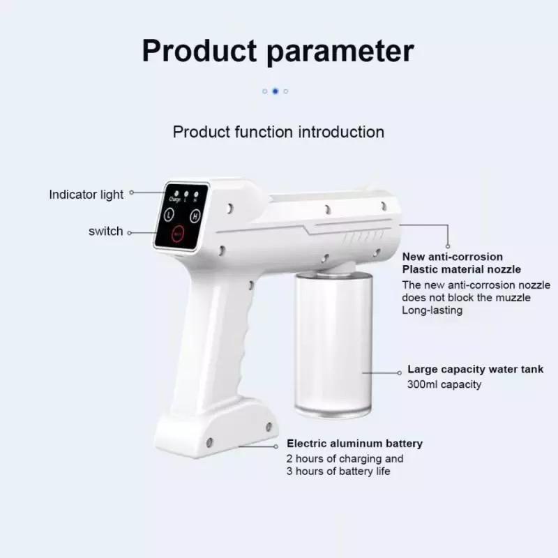 Disinfektan Spray Gun Sterilizer Disinfectant Atomizer UV Light Spray Gun Portable Wireless