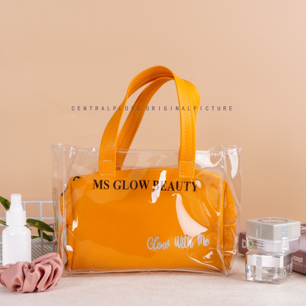 GROSIR Tas Custom Tote Bag Set Mika Ms Glow 2in1