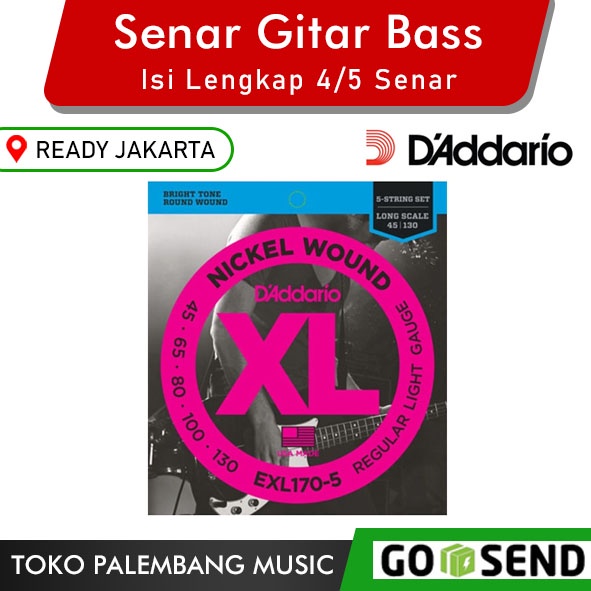 Senar Gitar Bass Daddario EXL170 EXL170-5 4 SENAR 5 SENAR