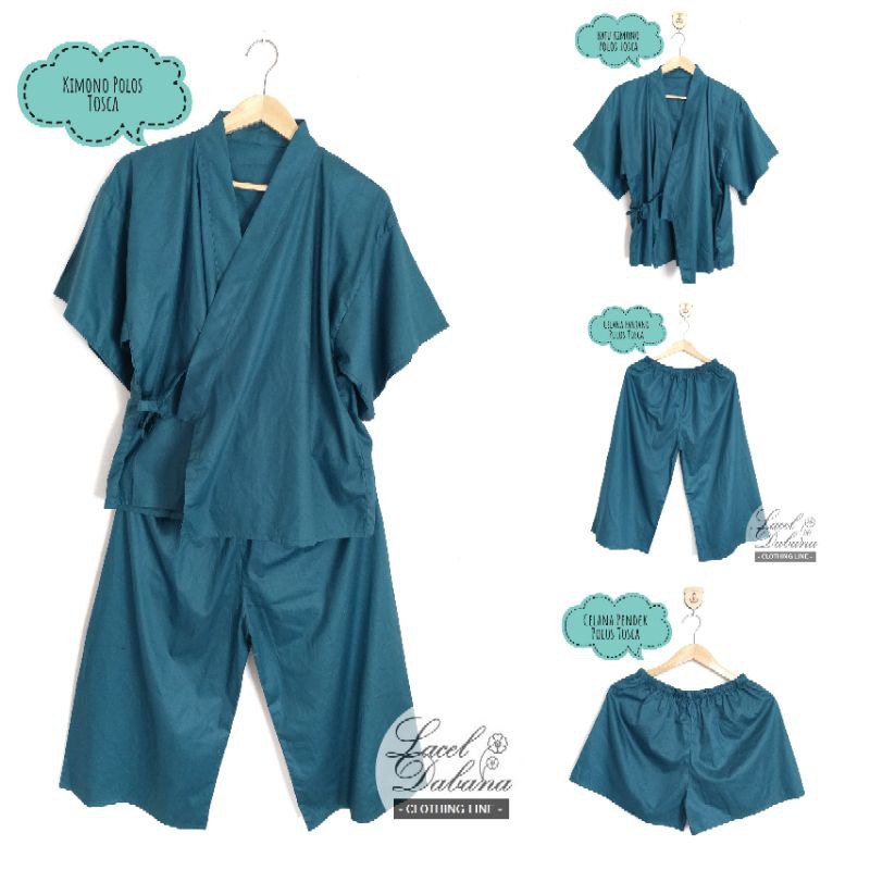 BAJU TIDUR WANITA DEWASA KIMONO CELANA PANJANG + PENDEK