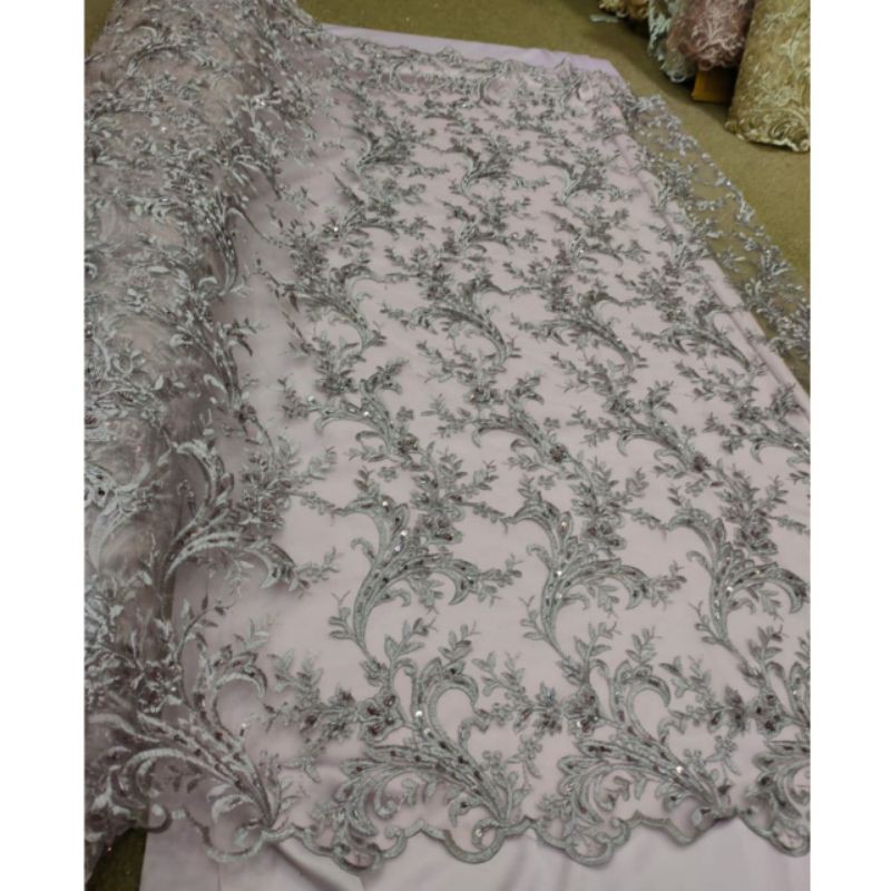 BAHAN/KAIN TULLE PAYET JAPAN/BROKAT PAYET/KAIN TULLE PAYET