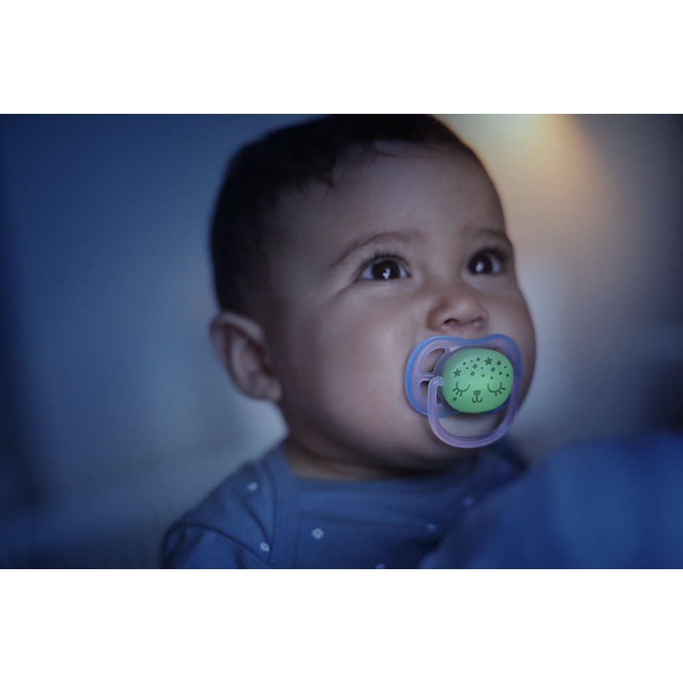 2 pc Philips Avent Ultra Air Night Empeng Bayi Soother Night Time 0-6 Month