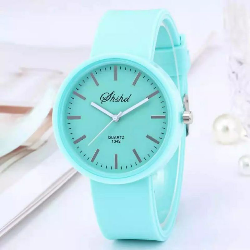 jam tangan wanita Shshd J178 original impor silikon nyala dalam gelap fashion jam tangan analog
