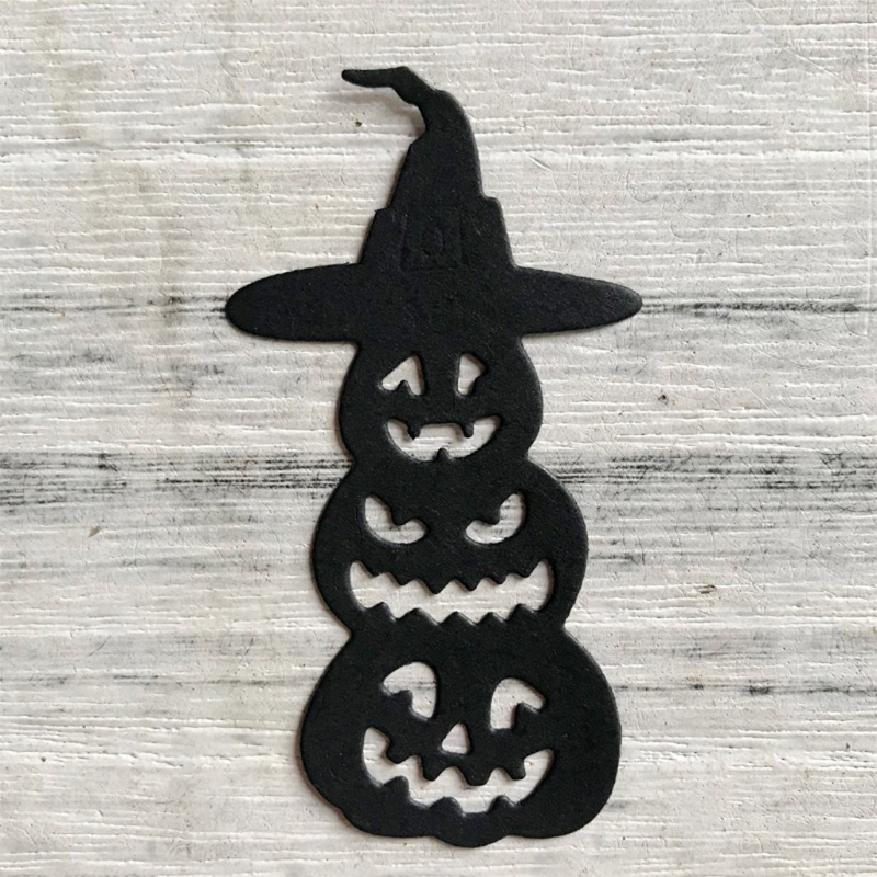 Stensil Cutting Dies Bentuk Labu Penyihir Halloween Bahan Logam Untuk Scrapbook Album Kertas