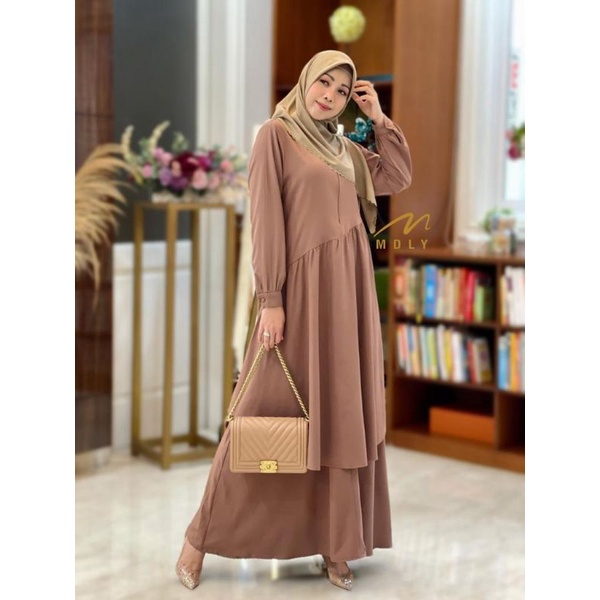 GAMIS DRESS WANITA TERBARU DIORA DRESS BY MDLY