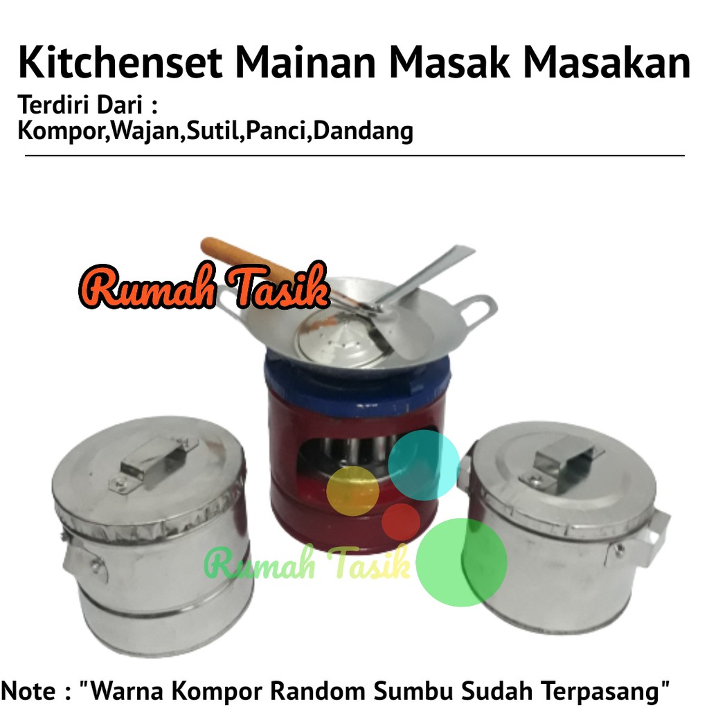 Kitchenset Mainan Masak Masakan Paket Dandang Panci Promo Rumah Tasik